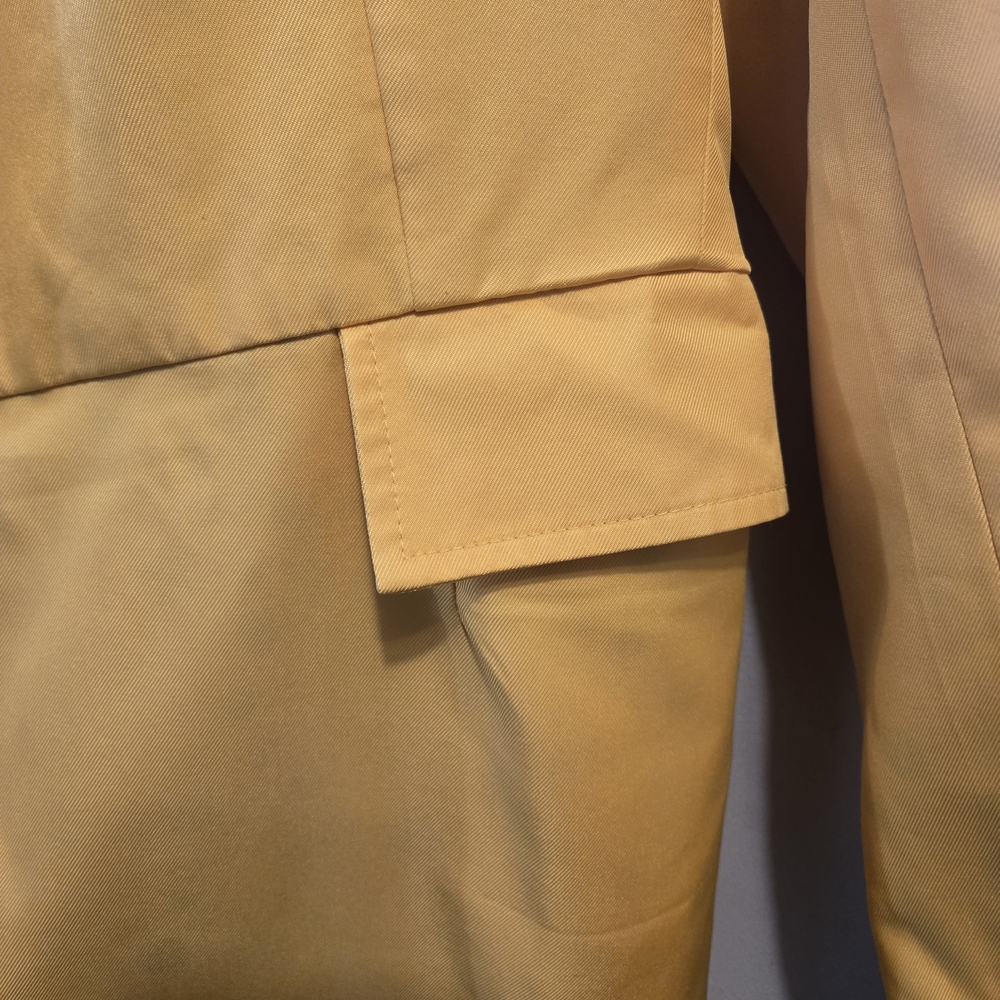 Men's Mustard Yellow Long Coat Jacket - Picture 10 of 10
